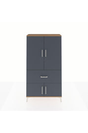 Arges Dolap 3 Raflı Tek Çekmeceli 4 Kapaklı 88x30x163 - S21M015V8A
