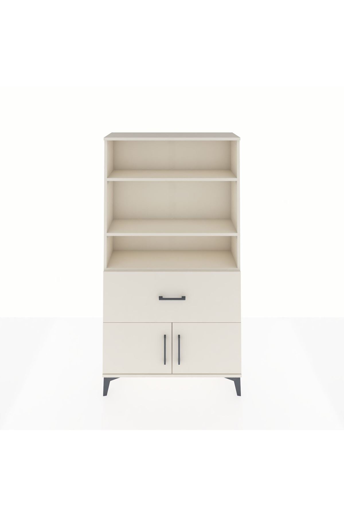 Arges Dolap 3 Raflı Tek Çekmeceli 2 Kapaklı 88x30x163 - S21M016V1A