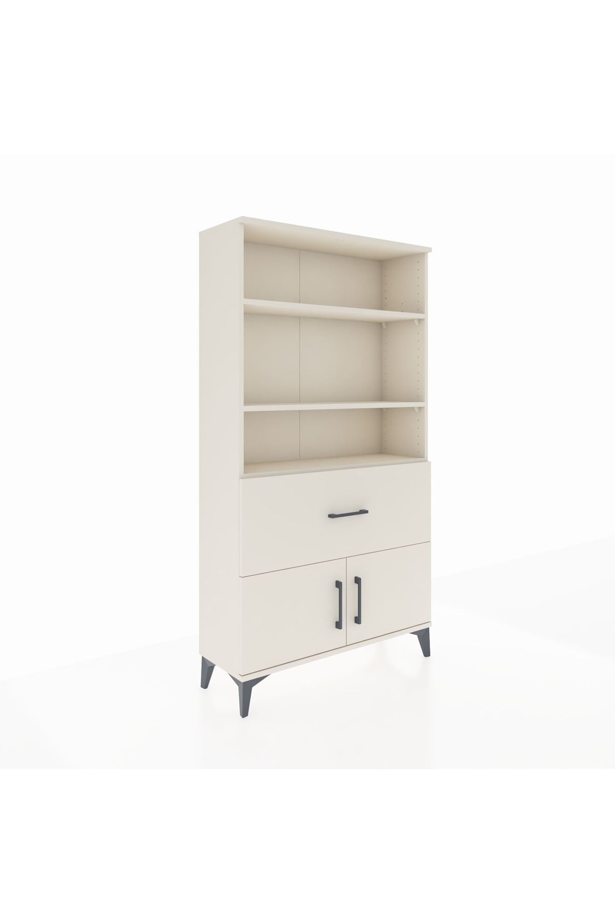 Arges Dolap 3 Raflı Tek Çekmeceli 2 Kapaklı 88x30x163 - S21M016V1A