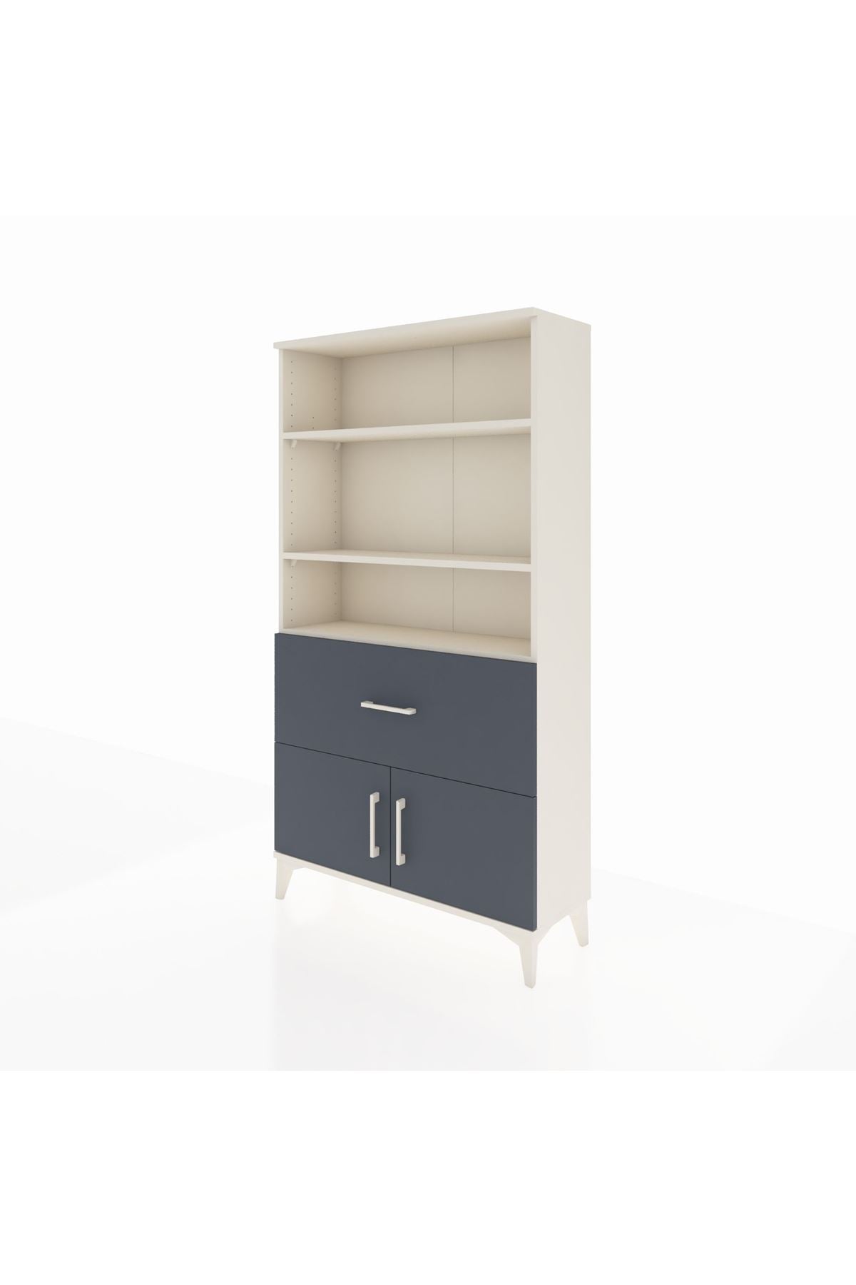 Arges Dolap 3 Raflı Tek Çekmeceli 2 Kapaklı 88x30x163 - S21M016V2A