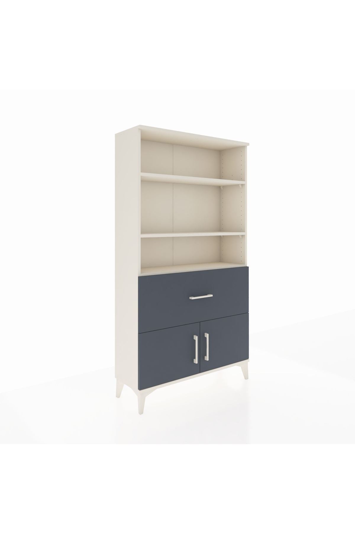 Arges Dolap 3 Raflı Tek Çekmeceli 2 Kapaklı 88x30x163 - S21M016V2A