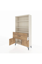 Arges Dolap 3 Raflı Tek Çekmeceli 2 Kapaklı 88x30x163 - S21M016V3A