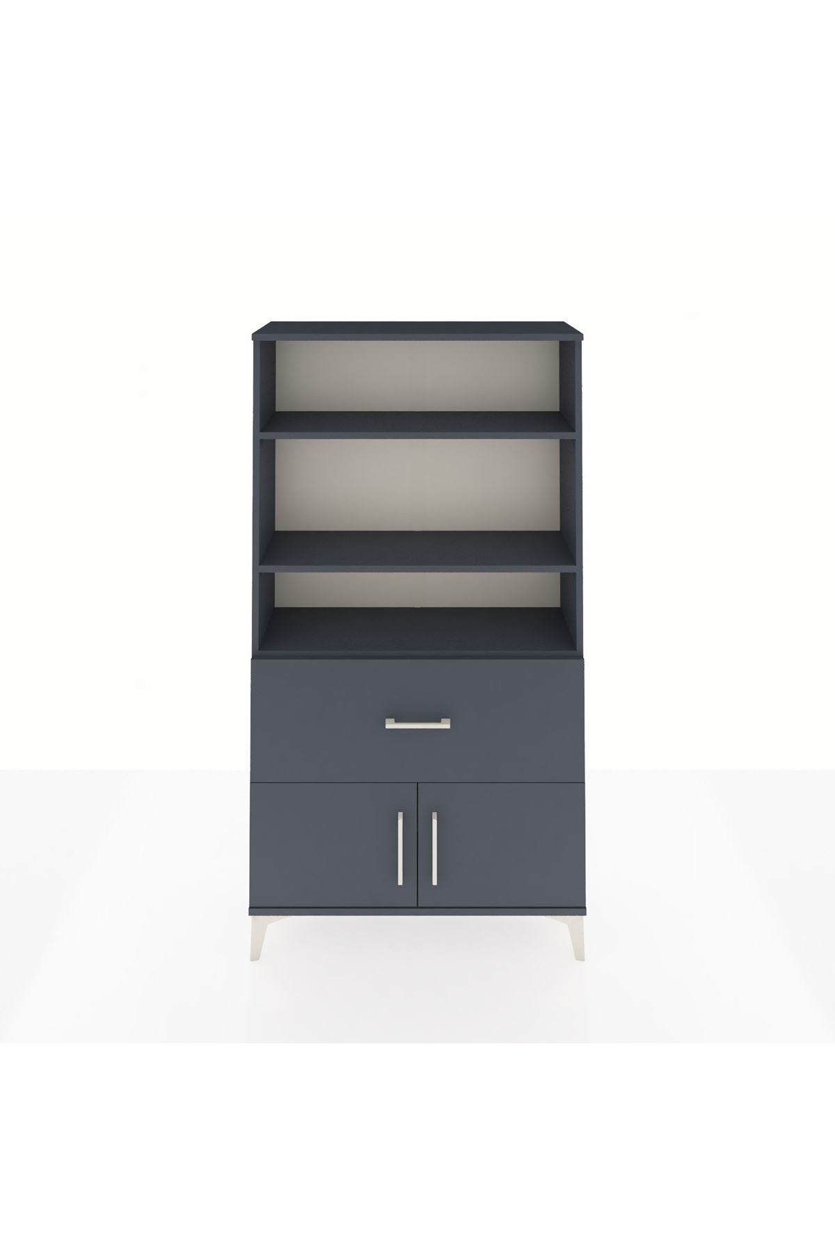 Arges Dolap 3 Raflı Tek Çekmeceli 2 Kapaklı 88x30x163 - S21M016V5A