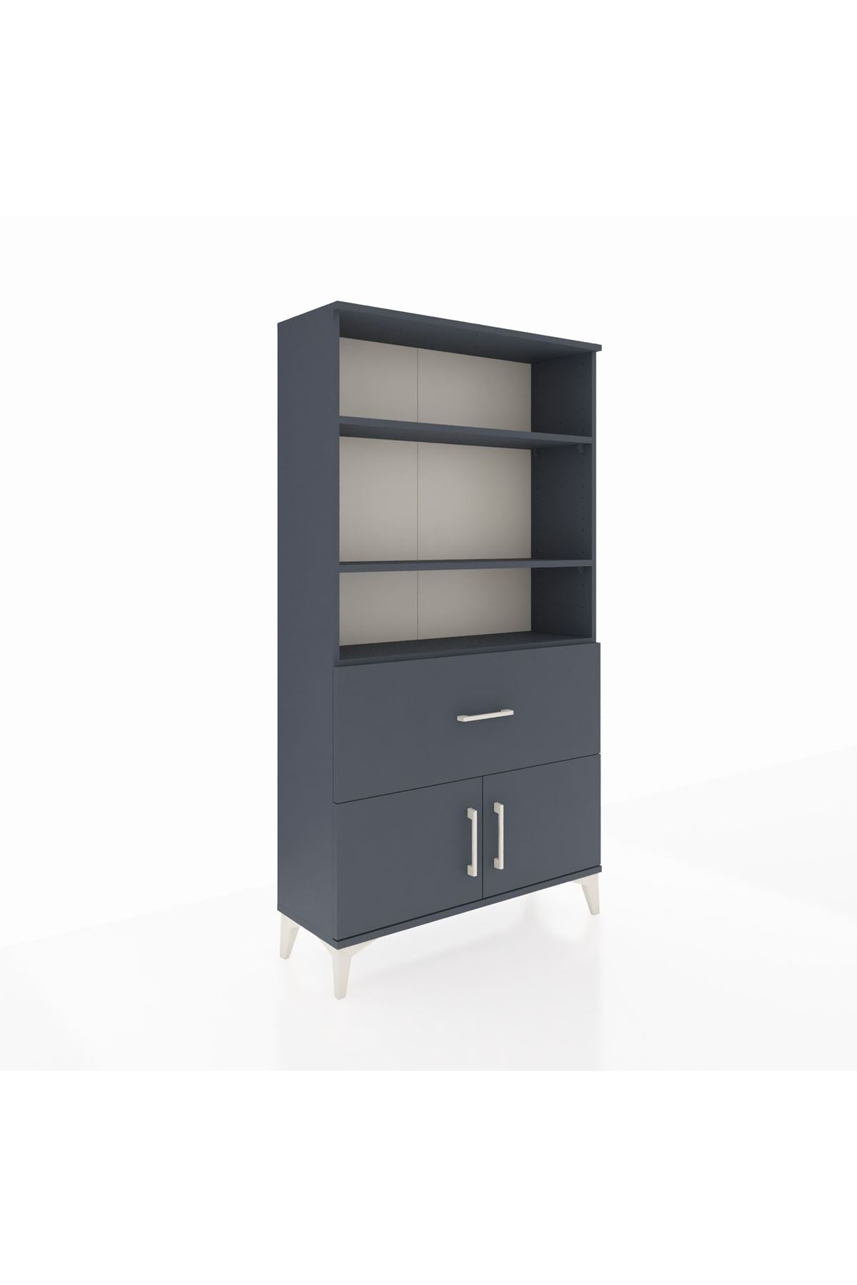 Arges Dolap 3 Raflı Tek Çekmeceli 2 Kapaklı 88x30x163 - S21M016V5A