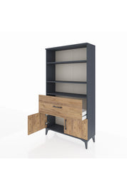 Arges Dolap 3 Raflı Tek Çekmeceli 2 Kapaklı 88x30x163 - S21M016V6A