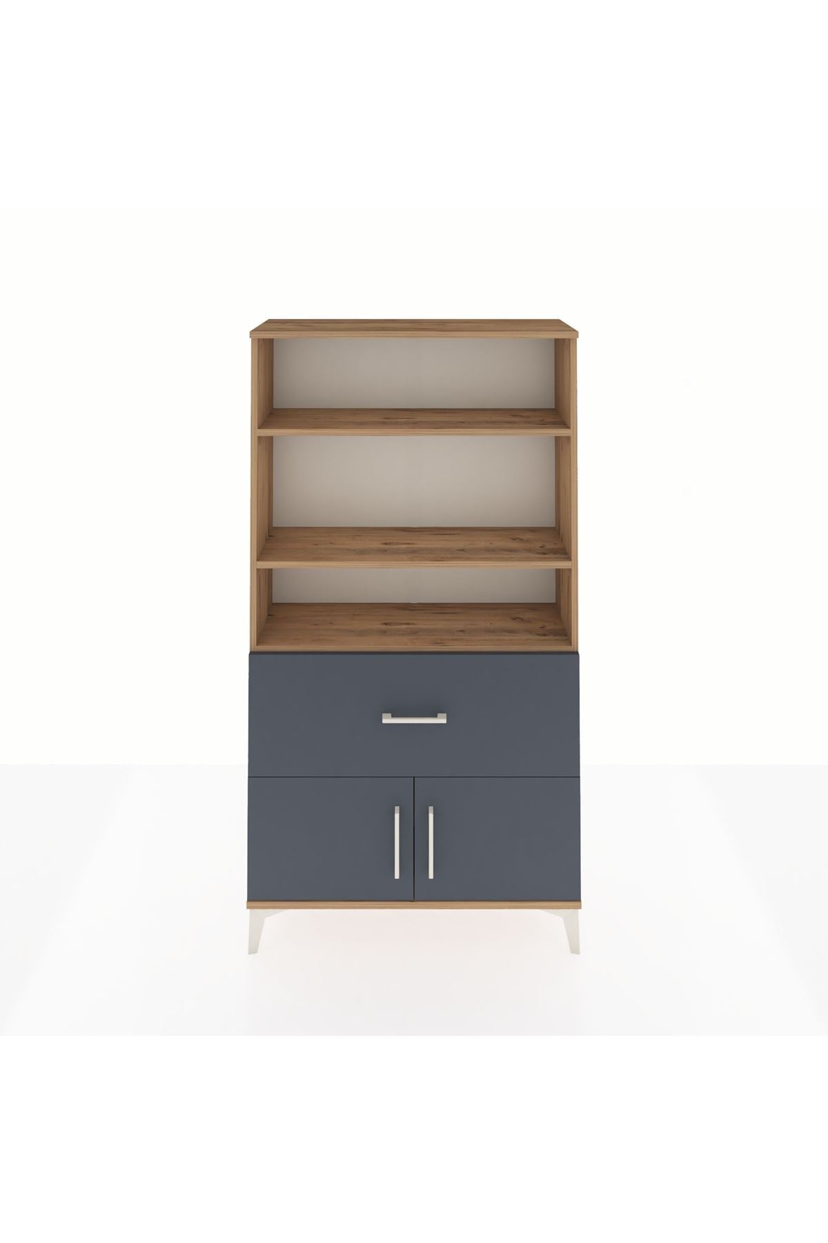 Arges Dolap 3 Raflı Tek Çekmeceli 2 Kapaklı 88x30x163 - S21M016V8A
