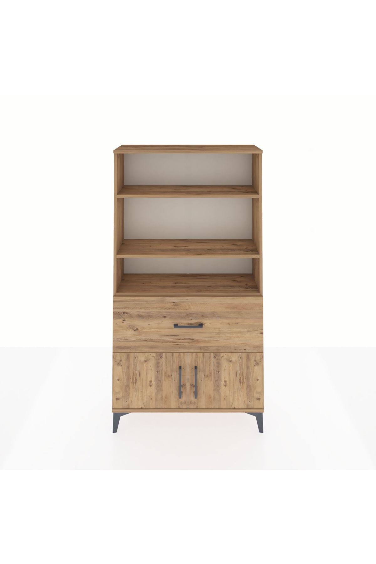 Arges Dolap 3 Raflı Tek Çekmeceli 2 Kapaklı 88x30x163 - S21M016V9A