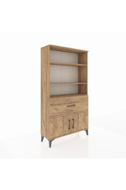 Arges Dolap 3 Raflı Tek Çekmeceli 2 Kapaklı 88x30x163 - S21M016V9A