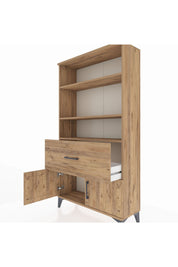 Arges Dolap 3 Raflı Tek Çekmeceli 2 Kapaklı 88x30x163 - S21M016V9A