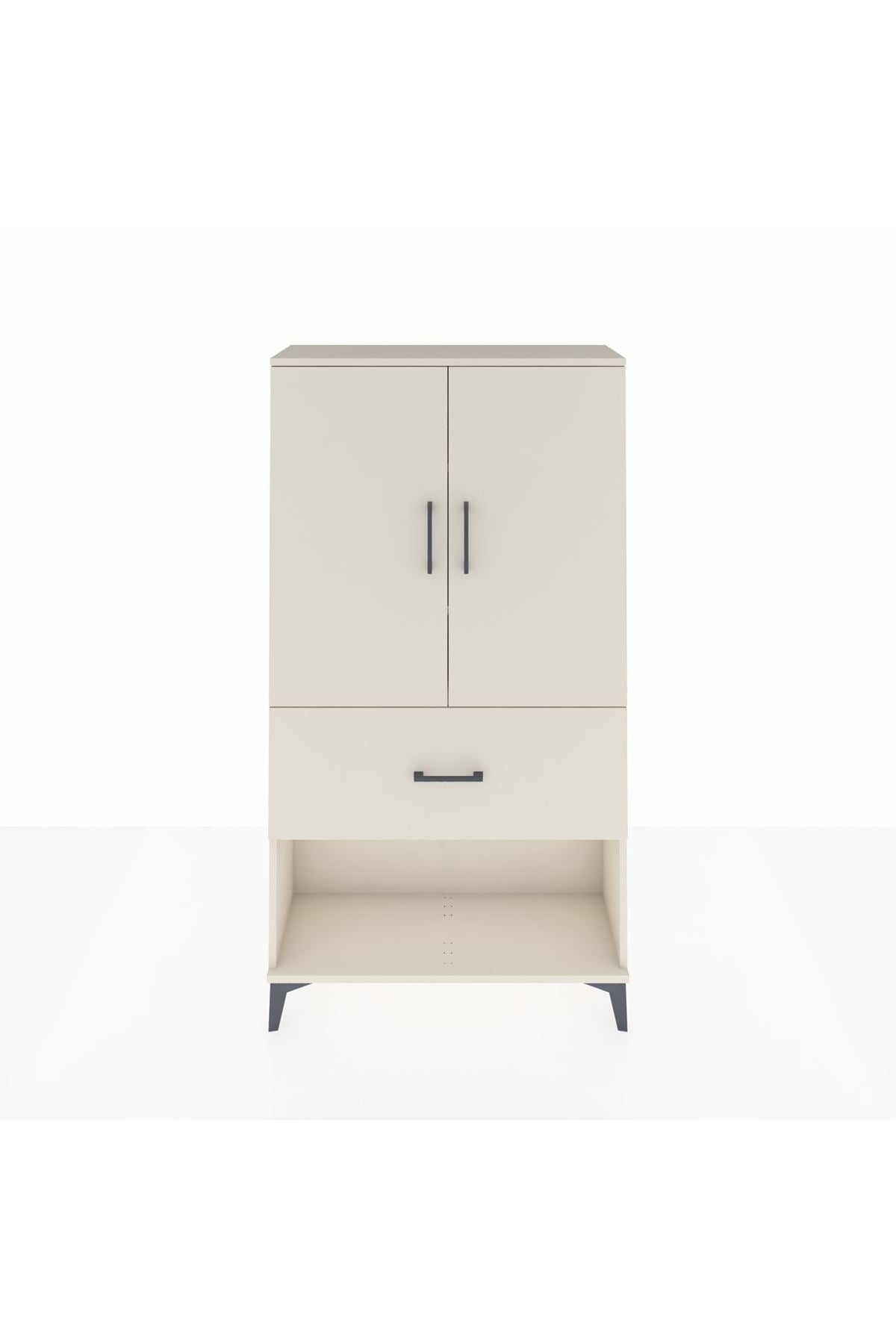 Arges Dolap 3 Raflı Tek Çekmeceli 2 Kapaklı 88x30x163 - S21M017V1A