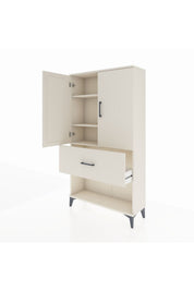 Arges Dolap 3 Raflı Tek Çekmeceli 2 Kapaklı 88x30x163 - S21M017V1A