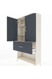 Arges Dolap 3 Raflı Tek Çekmeceli 2 Kapaklı 88x30x163 - S21M017V2A