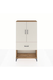 Arges Dolap 3 Raflı Tek Çekmeceli 2 Kapaklı 88x30x163 - S21M017V7A