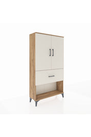 Arges Dolap 3 Raflı Tek Çekmeceli 2 Kapaklı 88x30x163 - S21M017V7A
