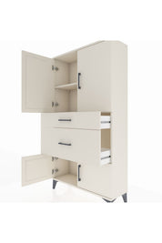Arges Dolap 2 Raflı 2 Çekmeceli 4 Kapaklı 88x30x163 - S21M019V1A