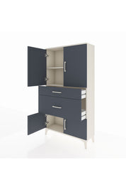 Arges Dolap 2 Raflı 2 Çekmeceli 4 Kapaklı 88x30x163 - S21M019V2A