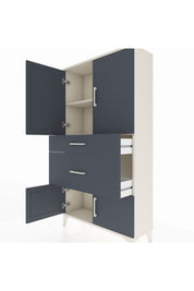 Arges Dolap 2 Raflı 2 Çekmeceli 4 Kapaklı 88x30x163 - S21M019V2A