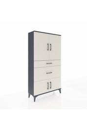 Arges Dolap 2 Raflı 2 Çekmeceli 4 Kapaklı 88x30x163 - S21M019V4A