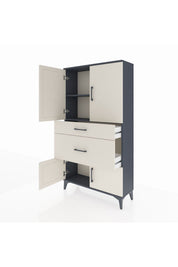 Arges Dolap 2 Raflı 2 Çekmeceli 4 Kapaklı 88x30x163 - S21M019V4A