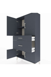 Arges Dolap 2 Raflı 2 Çekmeceli 4 Kapaklı 88x30x163 - S21M019V5A
