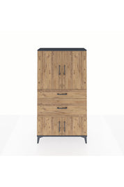 Arges Dolap 2 Raflı 2 Çekmeceli 4 Kapaklı 88x30x163 - S21M019V6A
