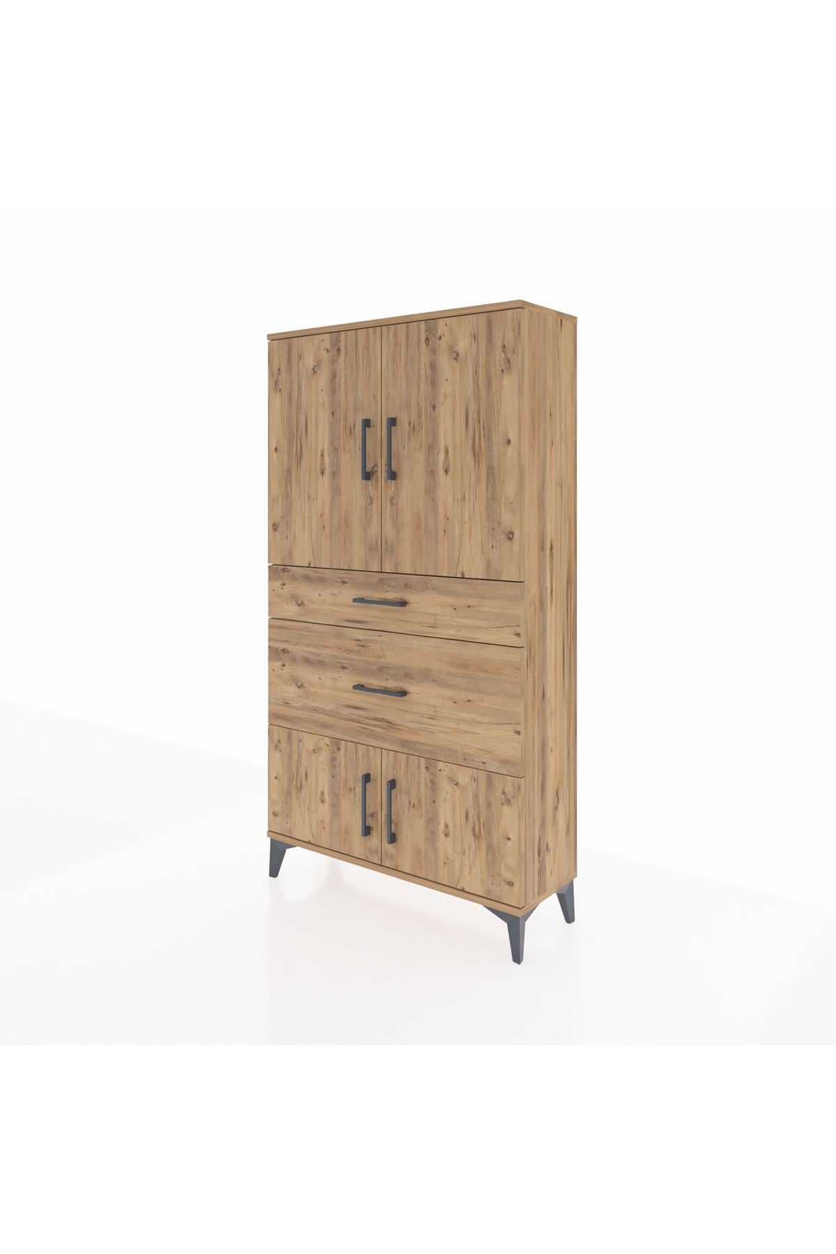 Arges Dolap 2 Raflı 2 Çekmeceli 4 Kapaklı 88x30x163 - S21M019V9A