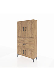 Arges Dolap 2 Raflı 2 Çekmeceli 4 Kapaklı 88x30x163 - S21M019V9A