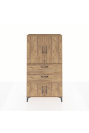 Arges Dolap 2 Raflı 2 Çekmeceli 4 Kapaklı 88x30x163 - S21M019V9A