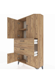 Arges Dolap 2 Raflı 2 Çekmeceli 4 Kapaklı 88x30x163 - S21M019V9A
