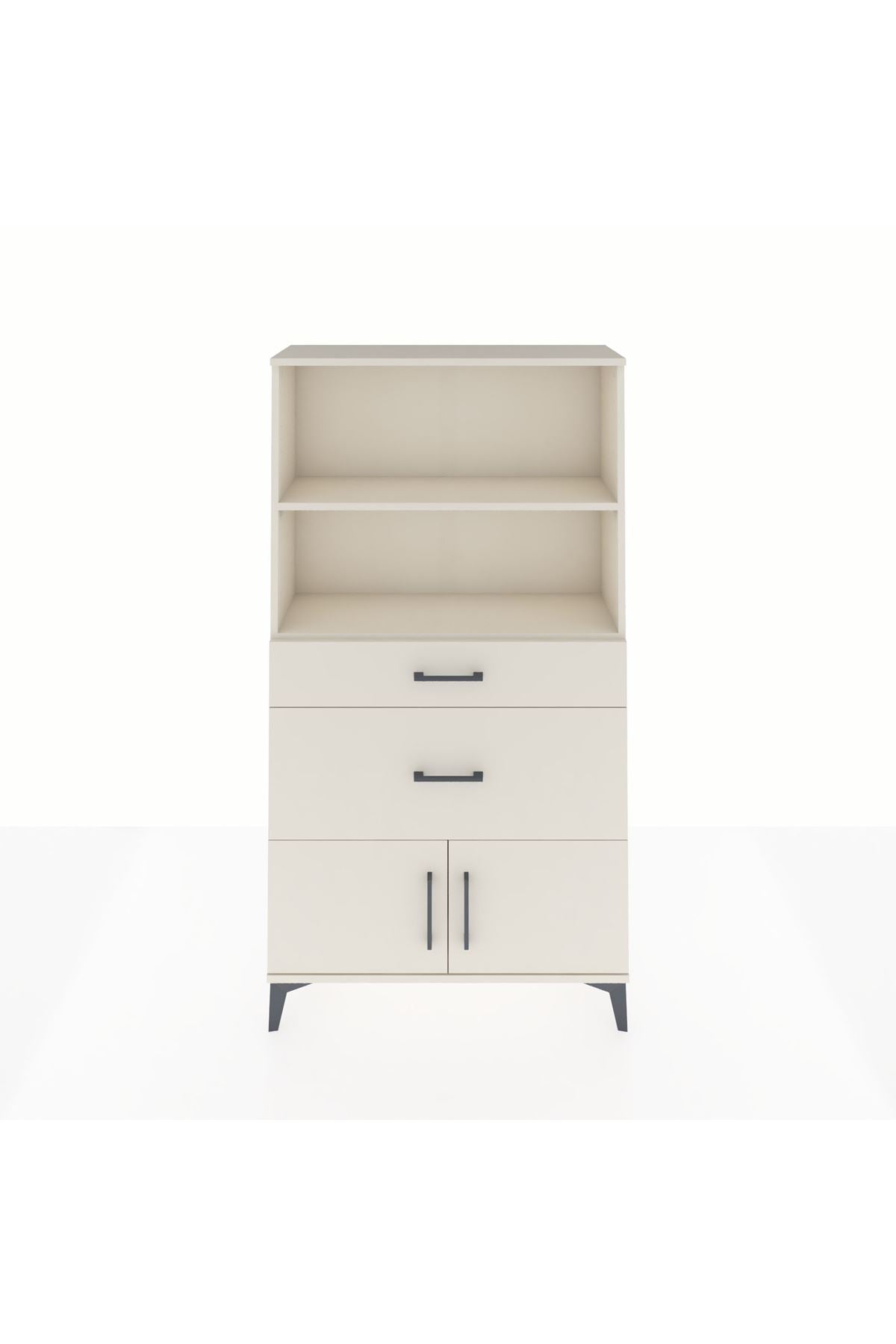 Arges Dolap 2 Raflı 2 Çekmeceli 2 Kapaklı 88x30x163 - S21M020V1A