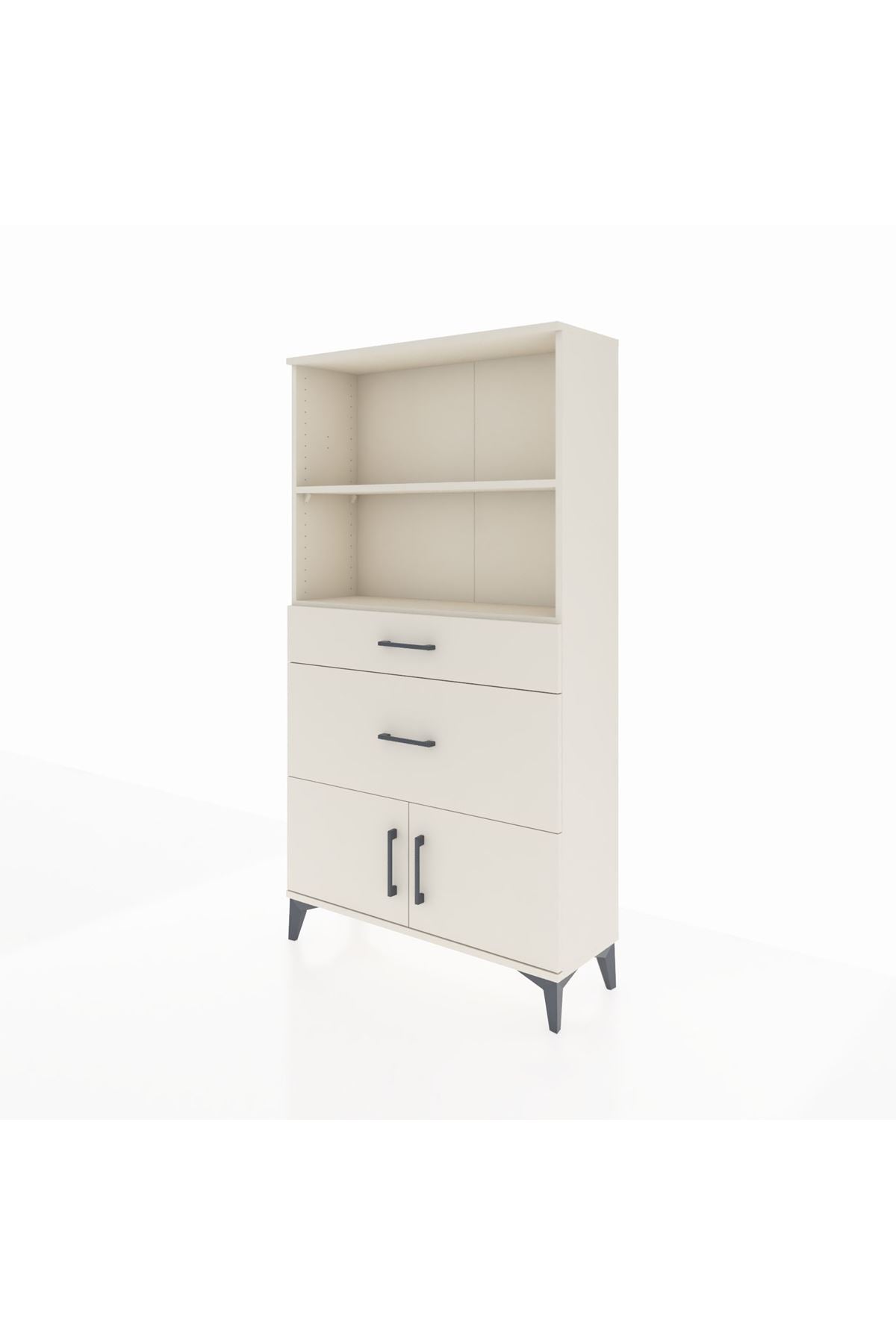 Arges Dolap 2 Raflı 2 Çekmeceli 2 Kapaklı 88x30x163 - S21M020V1A