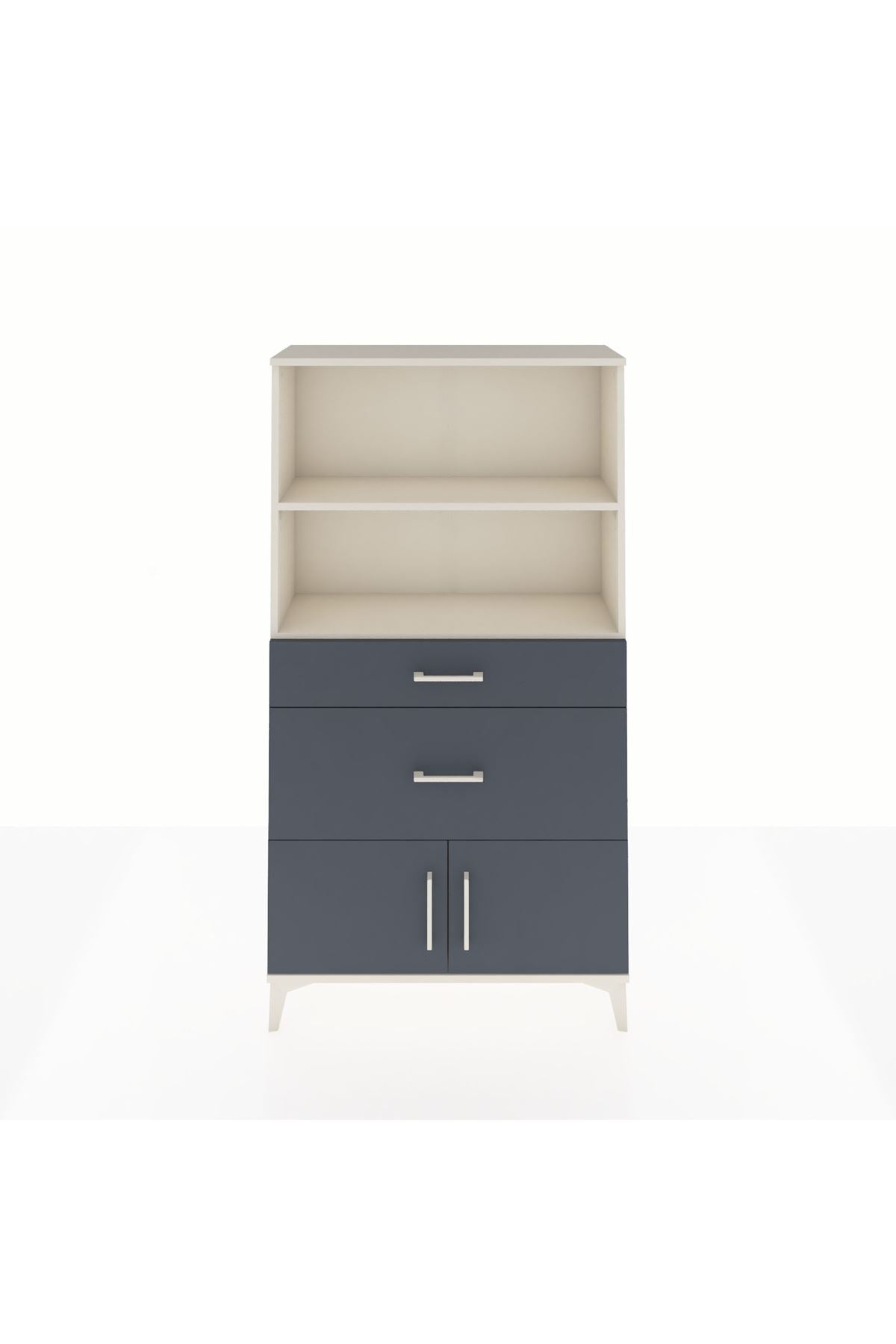 Arges Dolap 2 Raflı 2 Çekmeceli 2 Kapaklı 88x30x163 - S21M020V2A