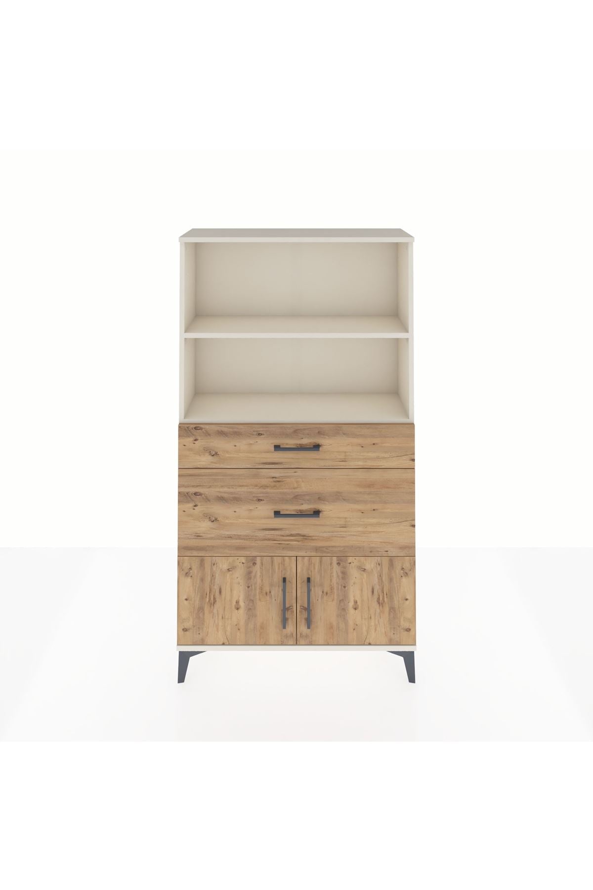 Arges Dolap 2 Raflı 2 Çekmeceli 2 Kapaklı 88x30x163 - S21M020V3A