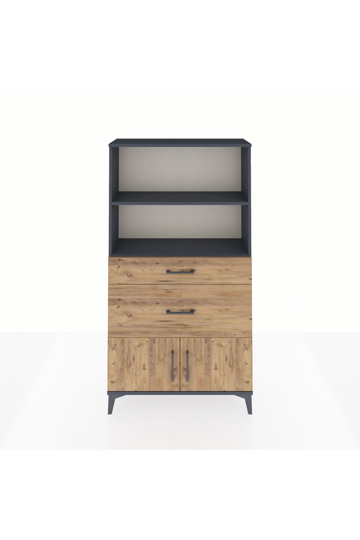 Arges Dolap 2 Raflı 2 Çekmeceli 2 Kapaklı 88x30x163 - S21M020V6A