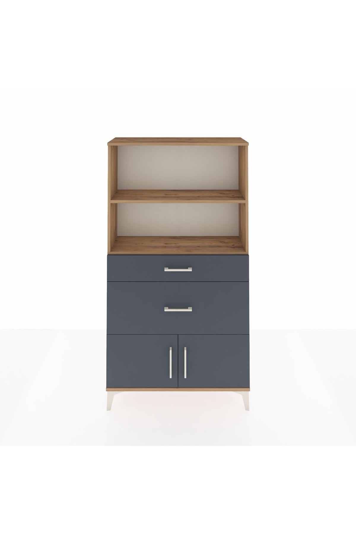 Arges Dolap 2 Raflı 2 Çekmeceli 2 Kapaklı 88x30x163 - S21M020V8A