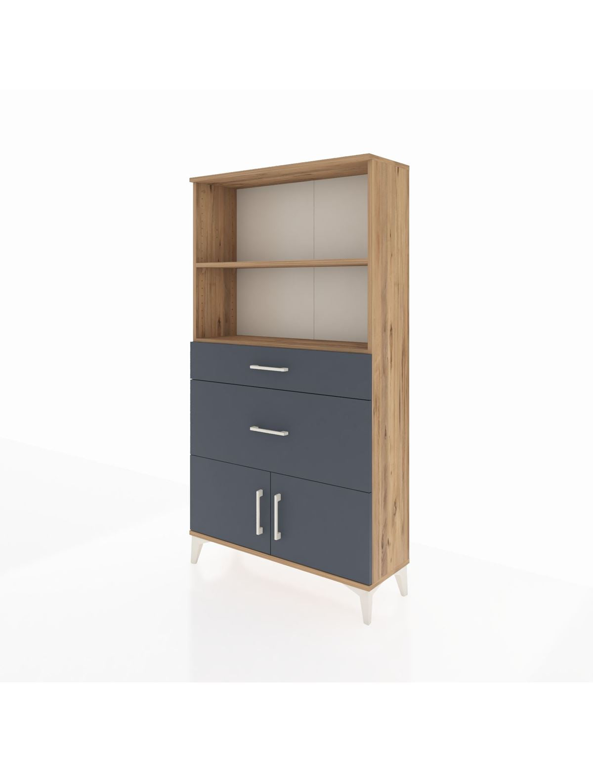 Arges Dolap 2 Raflı 2 Çekmeceli 2 Kapaklı 88x30x163 - S21M020V8A