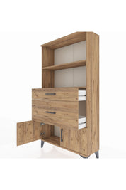 Arges Dolap 2 Raflı 2 Çekmeceli 2 Kapaklı 88x30x163 - S21M020V9A