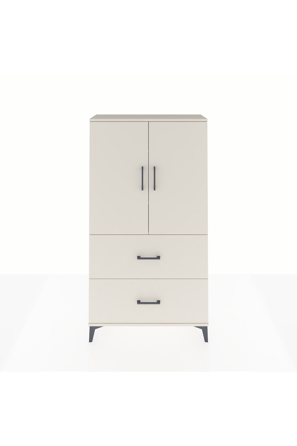 Arges Dolap 3 Raflı 2 Çekmeceli 2 Kapaklı 88x30x163 - S21M021V1A