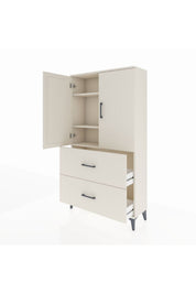 Arges Dolap 3 Raflı 2 Çekmeceli 2 Kapaklı 88x30x163 - S21M021V1A