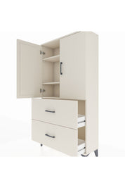 Arges Dolap 3 Raflı 2 Çekmeceli 2 Kapaklı 88x30x163 - S21M021V1A