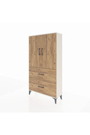 Arges Dolap 3 Raflı 2 Çekmeceli 2 Kapaklı 88x30x163 - S21M021V3A