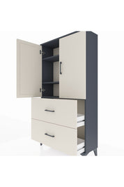 Arges Dolap 3 Raflı 2 Çekmeceli 2 Kapaklı 88x30x163 - S21M021V4A
