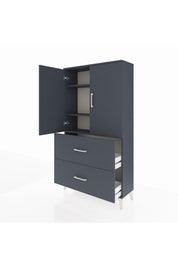 Arges Dolap 3 Raflı 2 Çekmeceli 2 Kapaklı 88x30x163 - S21M021V5A