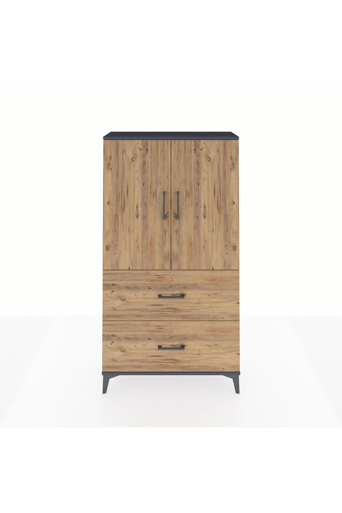 Arges Dolap 3 Raflı 2 Çekmeceli 2 Kapaklı 88x30x163 - S21M021V6A