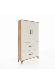 Arges Dolap 3 Raflı 2 Çekmeceli 2 Kapaklı 88x30x163 - S21M021V7A