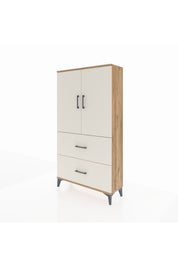 Arges Dolap 3 Raflı 2 Çekmeceli 2 Kapaklı 88x30x163 - S21M021V7A