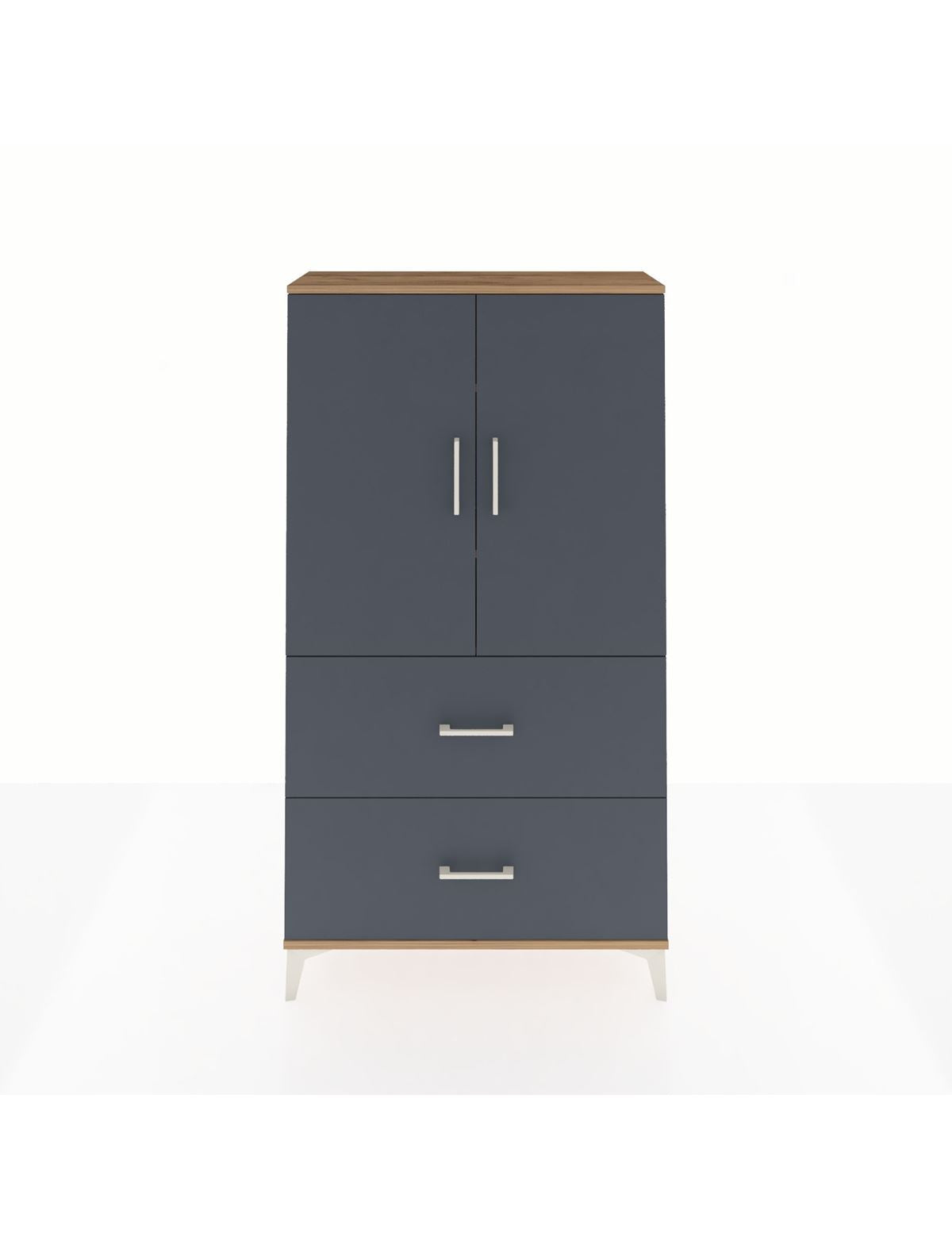 Arges Dolap 3 Raflı 2 Çekmeceli 2 Kapaklı 88x30x163 - S21M021V8A