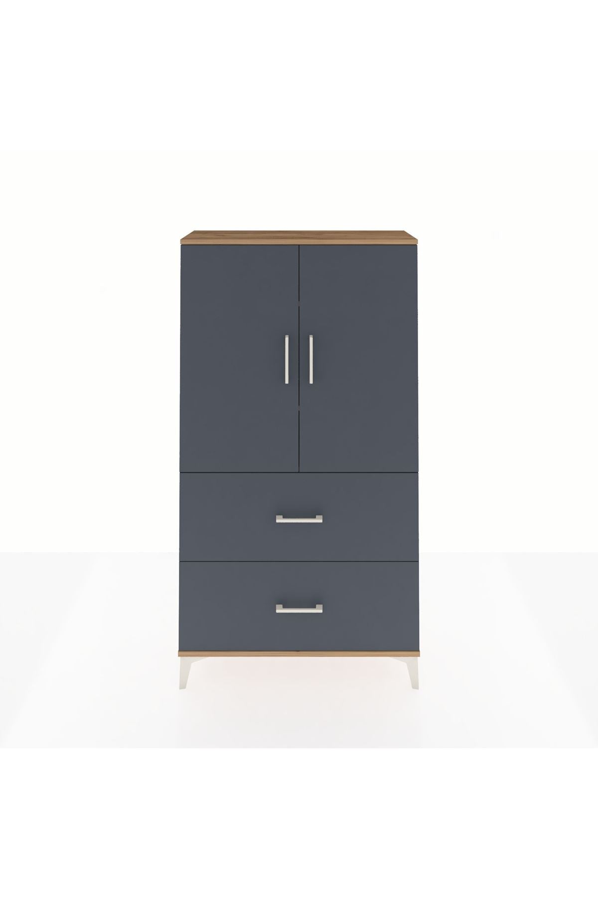 Arges Dolap 3 Raflı 2 Çekmeceli 2 Kapaklı 88x30x163 - S21M021V8A