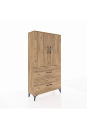Arges Dolap 3 Raflı 2 Çekmeceli 2 Kapaklı 88x30x163 - S21M021V9A
