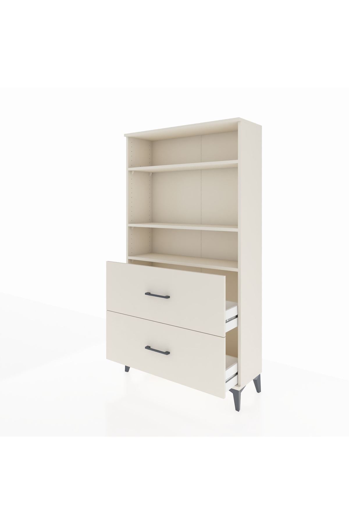 Arges Dolap 3 Raflı 2 Çekmeceli 88x30x163 - S21M022V1A